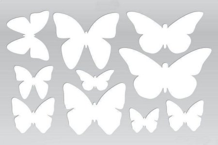 Бабочки трафарет разных размеров