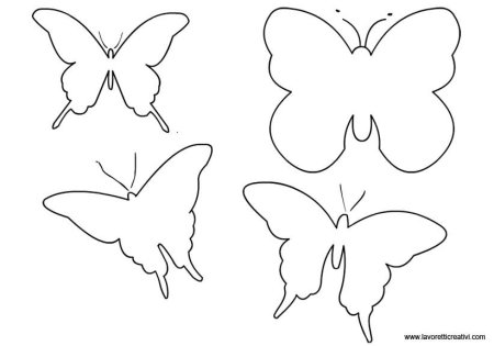 Бабочки для вырезания разных размеров и цветов