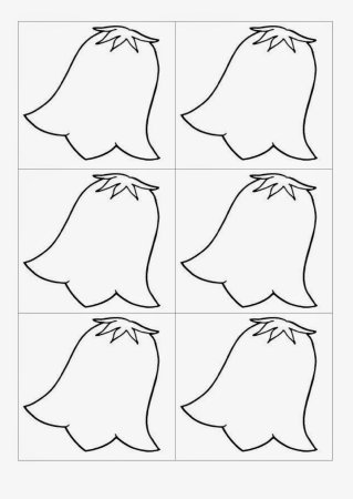 Колокольчик цветок шаблон