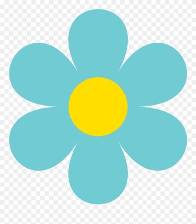 Цветочки для аппликации цветные