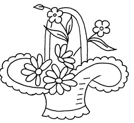 Корзинка трафарет для вырезания