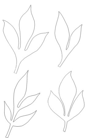 Шаблоны листочков для цветов