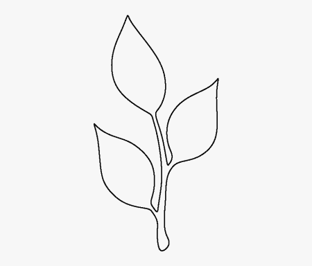 Трафарет листочки для цветов