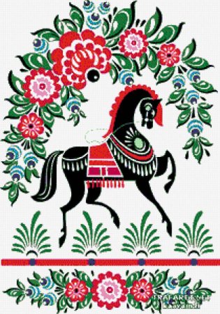 Городец Городецкая роспись лошадь