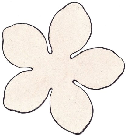 Трафарет цветка пятилистника