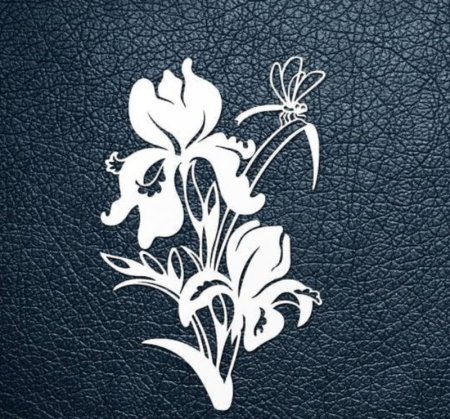 Трафарет цветов ирис (42 фото)