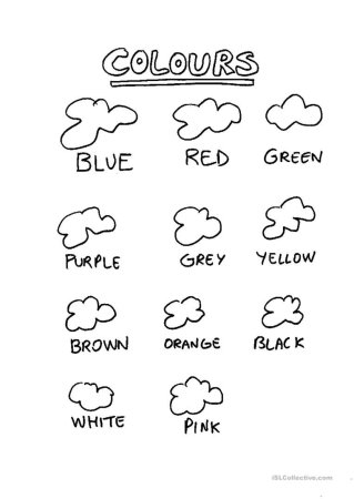 Цвета Worksheets for Kids
