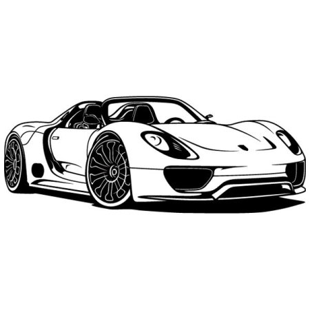 Раскраска Porsche 918 Spyder