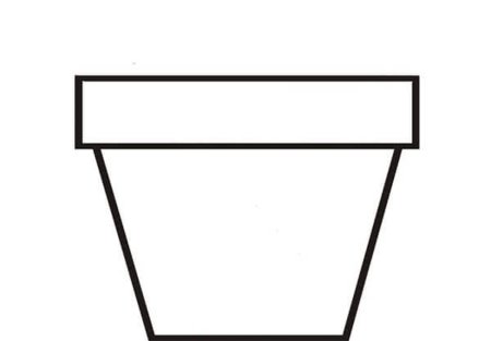 Трафарет горшочка для цветов