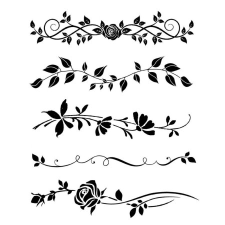 Цветочный орнамент в полосе