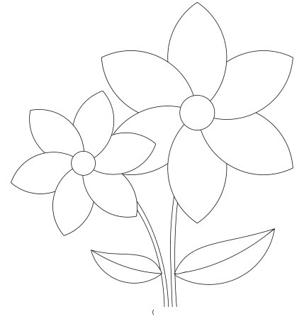 Цветы. Раскраска