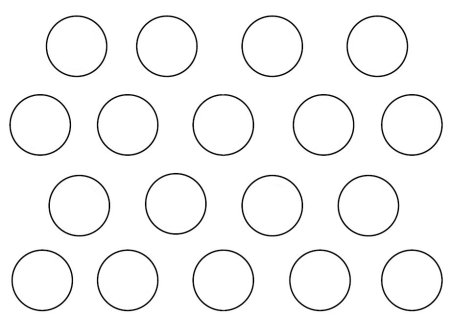 Трафарет для макаронс а4 диаметр 4