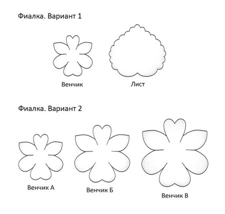 Выкройки цветов