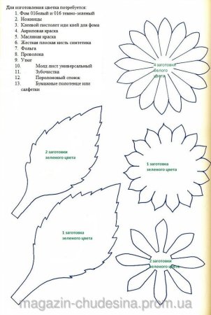 Шаблоны лепестков георгина