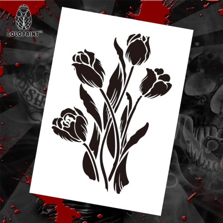Трафареты для аэрографии цветы