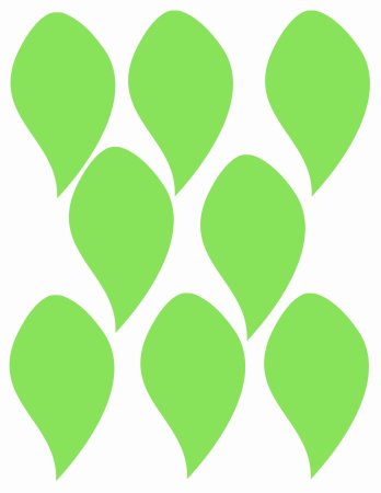 Листочки цветов для вырезания