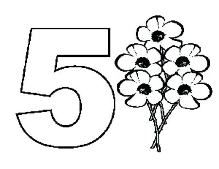 Трафарет цифр с цветами (47 фото)