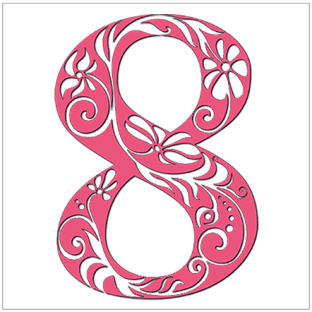Цифра 8 на а4