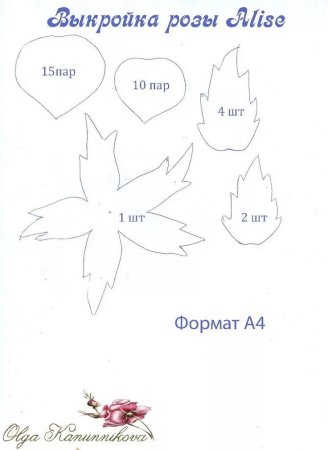 Трафарет искусственных цветов
