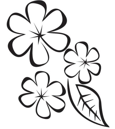 Трафарет для торта цветы