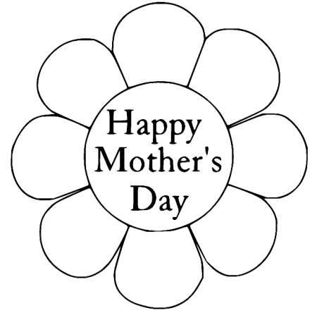 Happy mother's Day раскраска