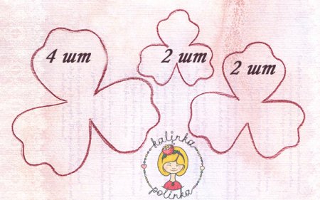 Шаблон цветов из фоамирана для заколок