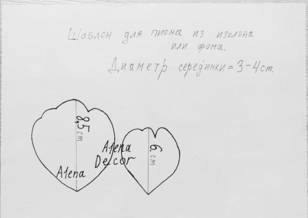 Шаблон пиона из изолона