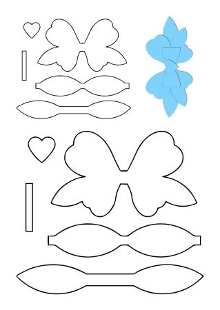 Трафареты для заколок из фоамирана