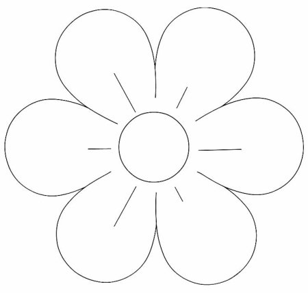 Трафарет крупной ромашки