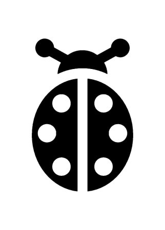 Божья коровка силуэт