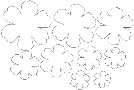 Трафарет цветов на одном листе (45 фото)