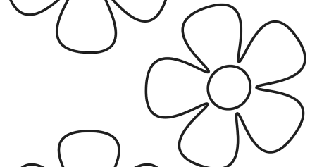 Простые трафареты цветов для детей