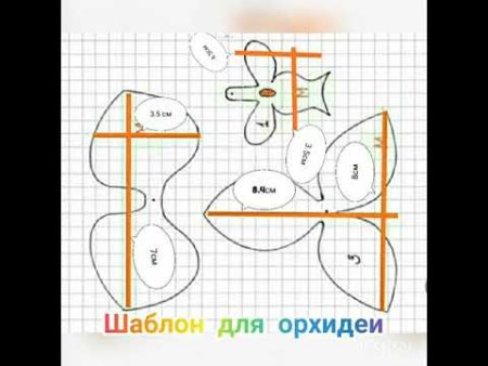 Трафарет орхидеи из изолона