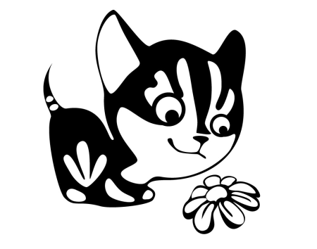 Трафарет кота на торт