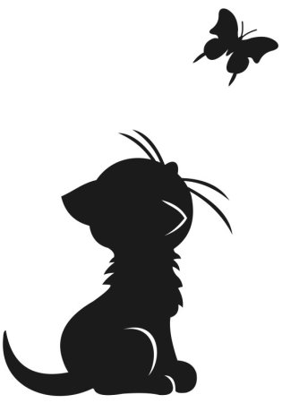 Трафареты кошек для декора