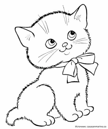 Котенок. Раскраска