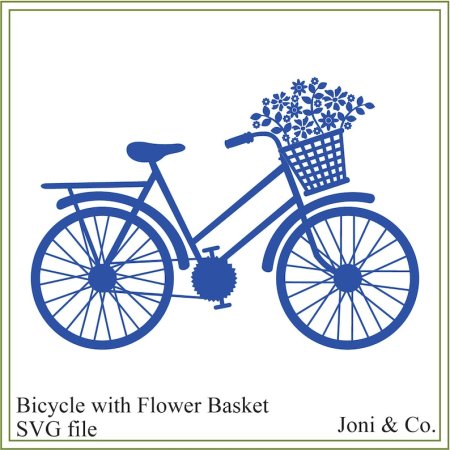 Bicycle with Flowers svg Winter