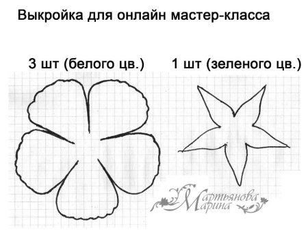 Выкройки цветов
