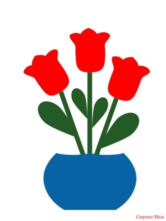 Раскраска цветы в вазе