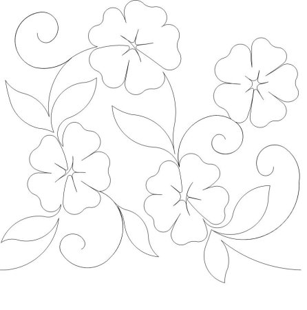 Трафарет цветов для рисунка по ткани (48 фото)