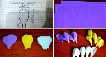Крокусы из изолона светильник