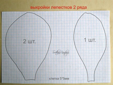 Выкройка лепестка