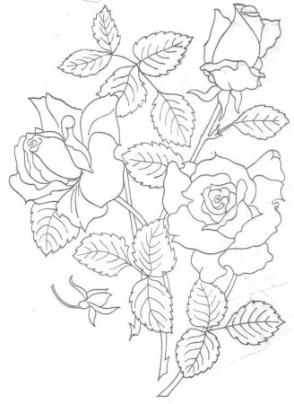 Трафареты цветов для вышивки