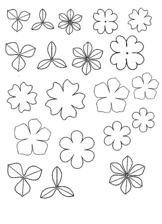 Трафареты маленьких цветов