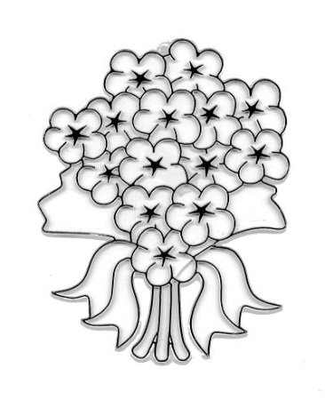 Трафареты для брошек цветы
