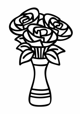 Букетик трафарет