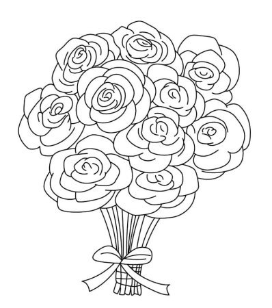 Трафарет букета цветов для 3д ручки (47 фото)