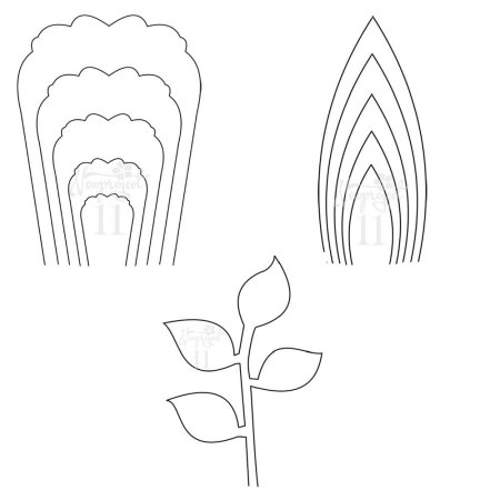 Трафареты для бумажных цветов