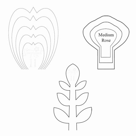 Трафареты лепестков цветов