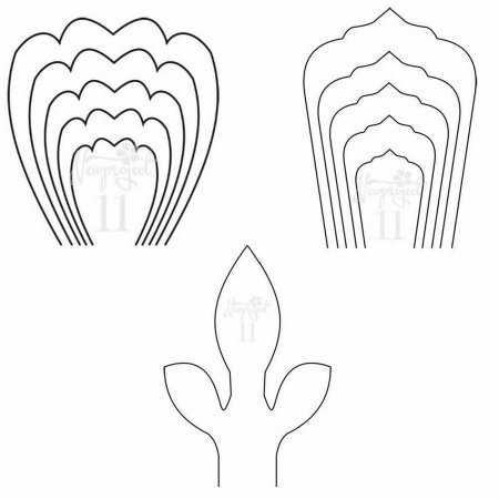 Лекало для больших бумажных цветов